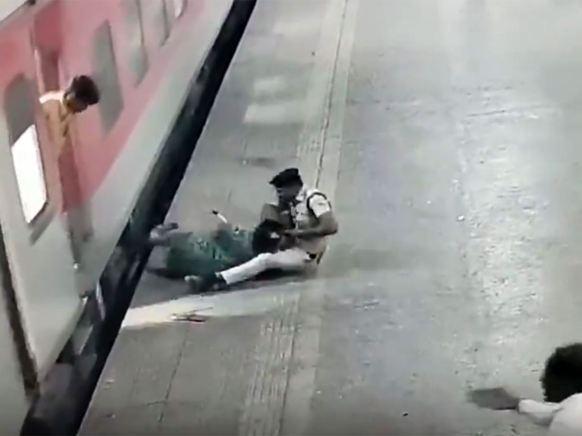 Railway Security Officer Rescues Woman From Life Threatening Accident