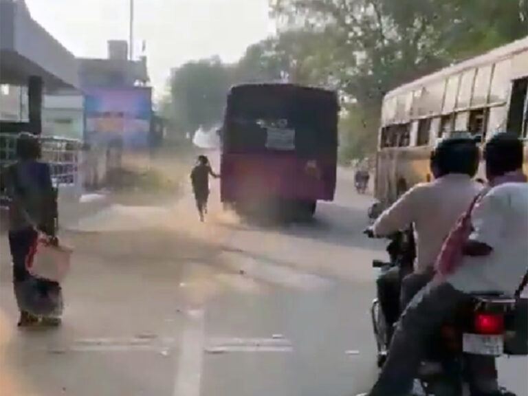 Schoolgirl's Exam Turns Into Bus Race