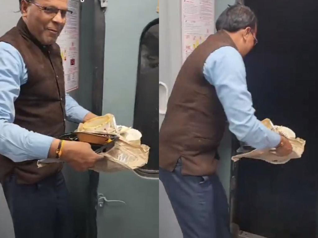 Viral Video: Train Worker’s Dirty Act Exposed