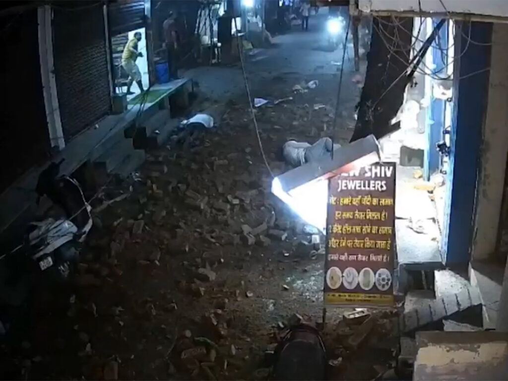 Tragedy Caught on CCTV: Wall Kills Man on Street