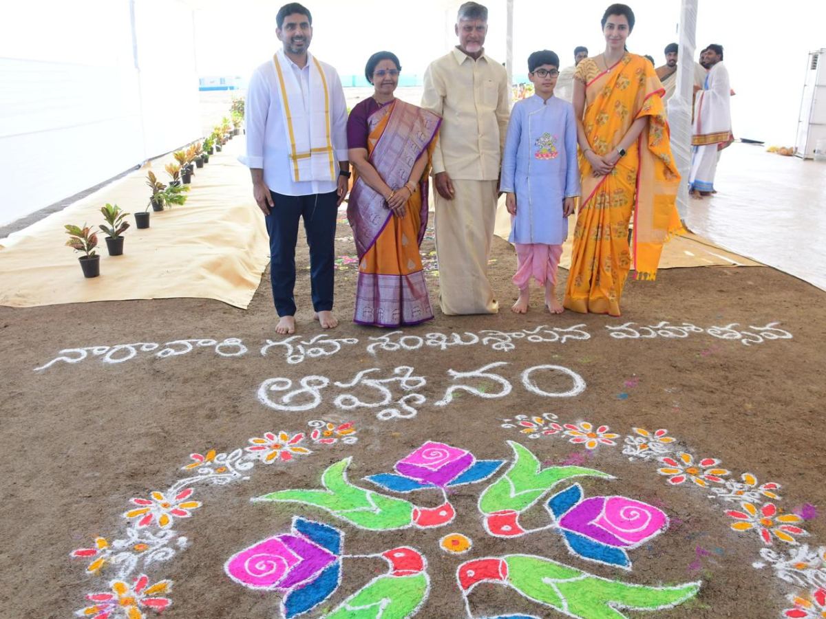 Bhoomi Puja for Chandrababu Naidu Amaravati House
