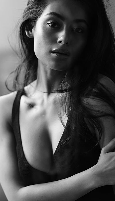 Rishika Nag's Bold Black & White Seduction
