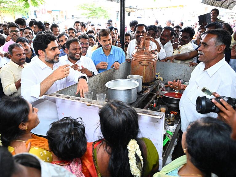 Nara Lokesh Enjoys a 'Tea' Moment