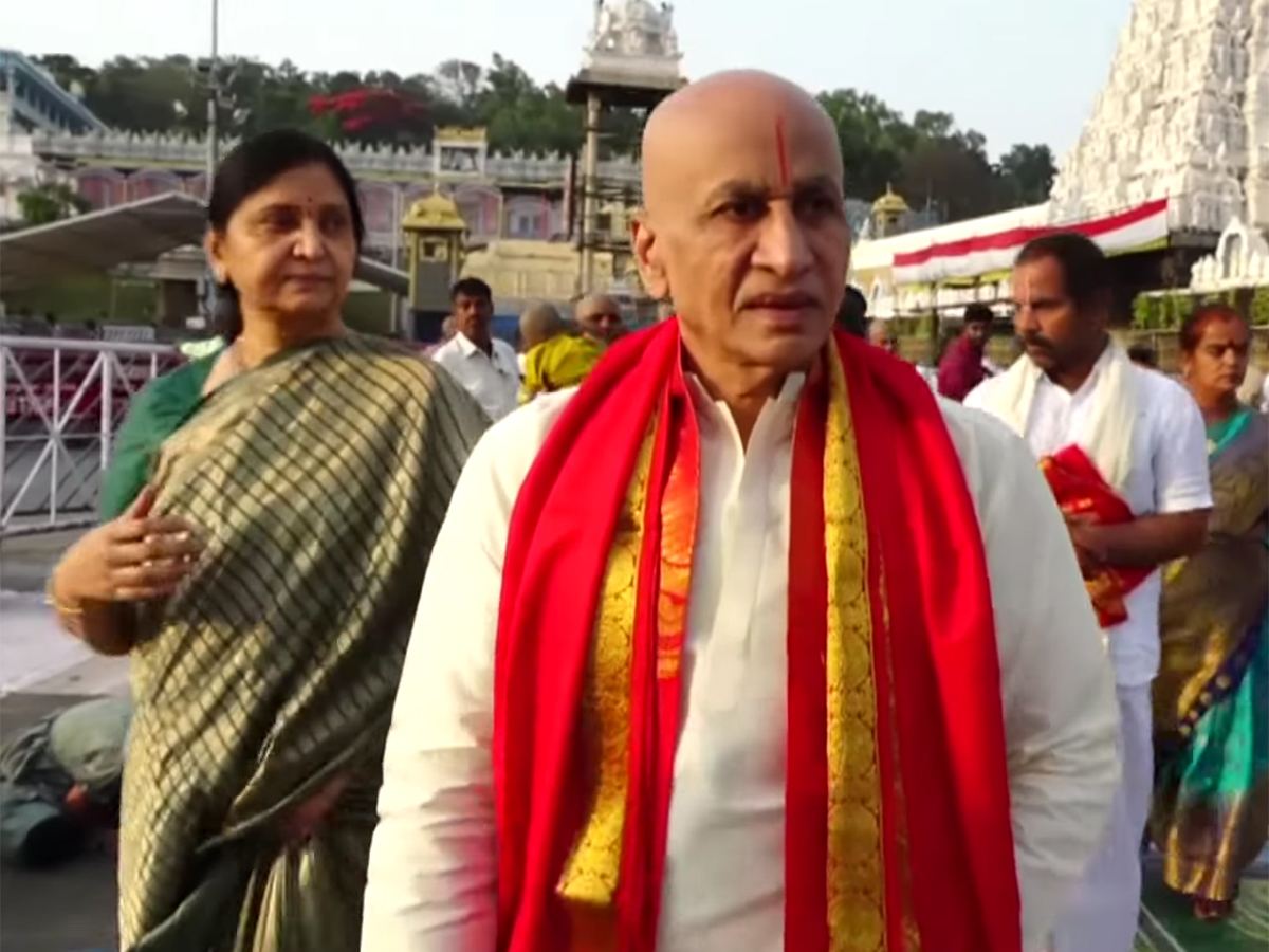 Vijaysai Reddy in Tirumala