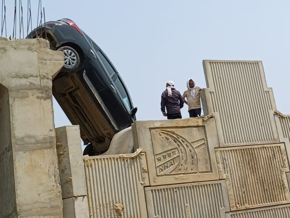 Car Hangs Mid Air Following Wrong GPS Route