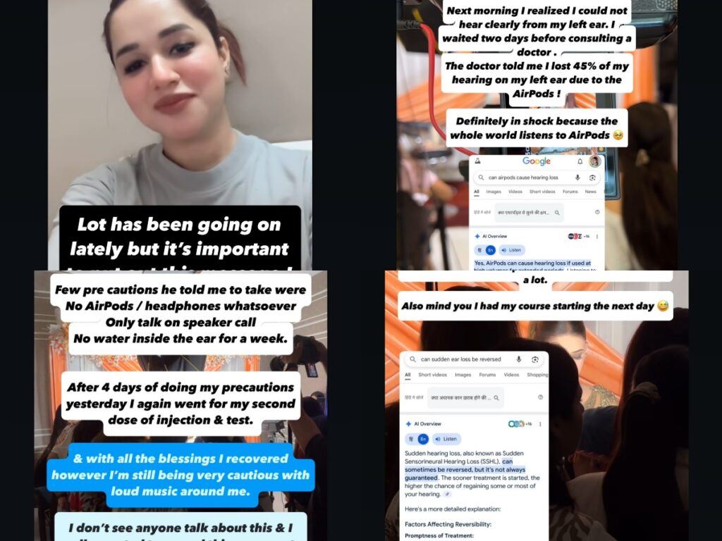 Influencer Arushi Oswal Loses 45% Hearing: AirPods to Blame