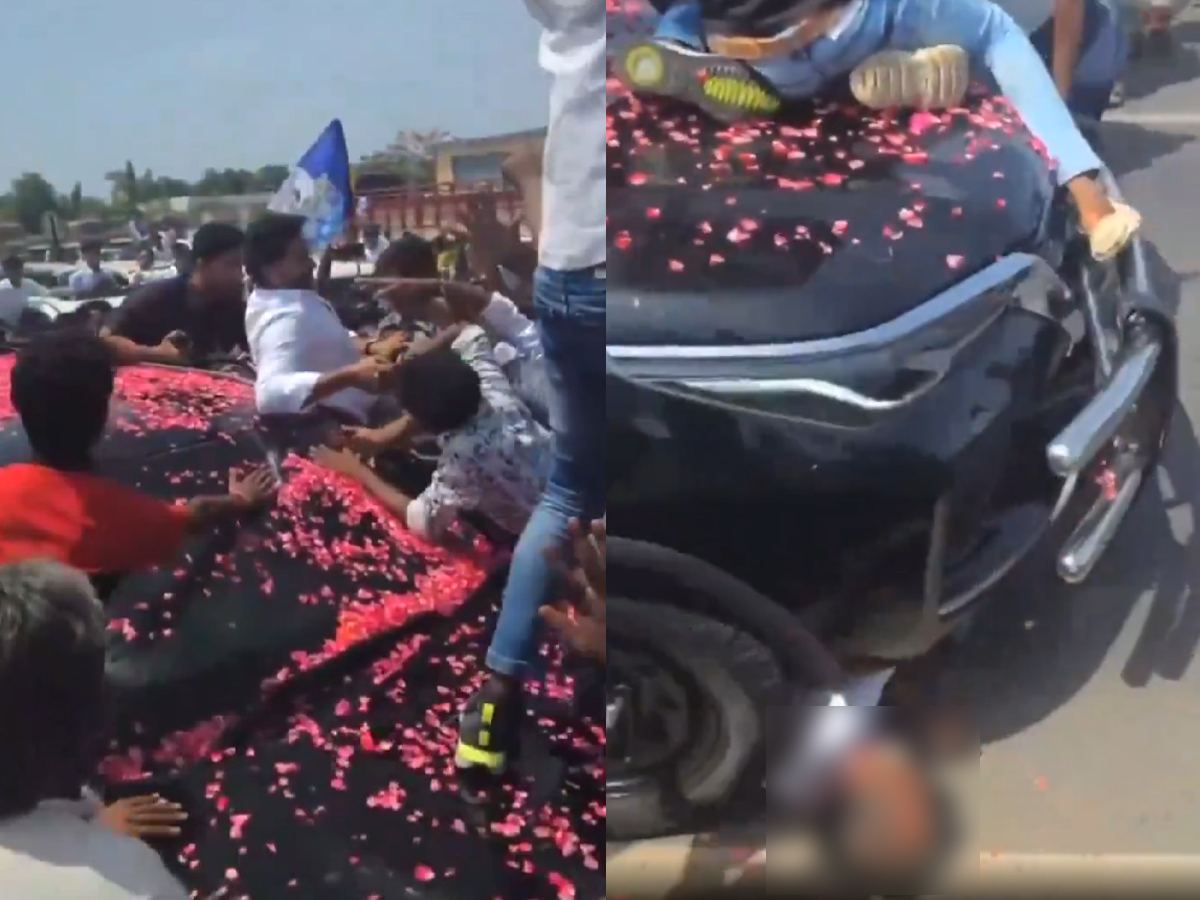 Jagan Convoy Vehicle Killed Man