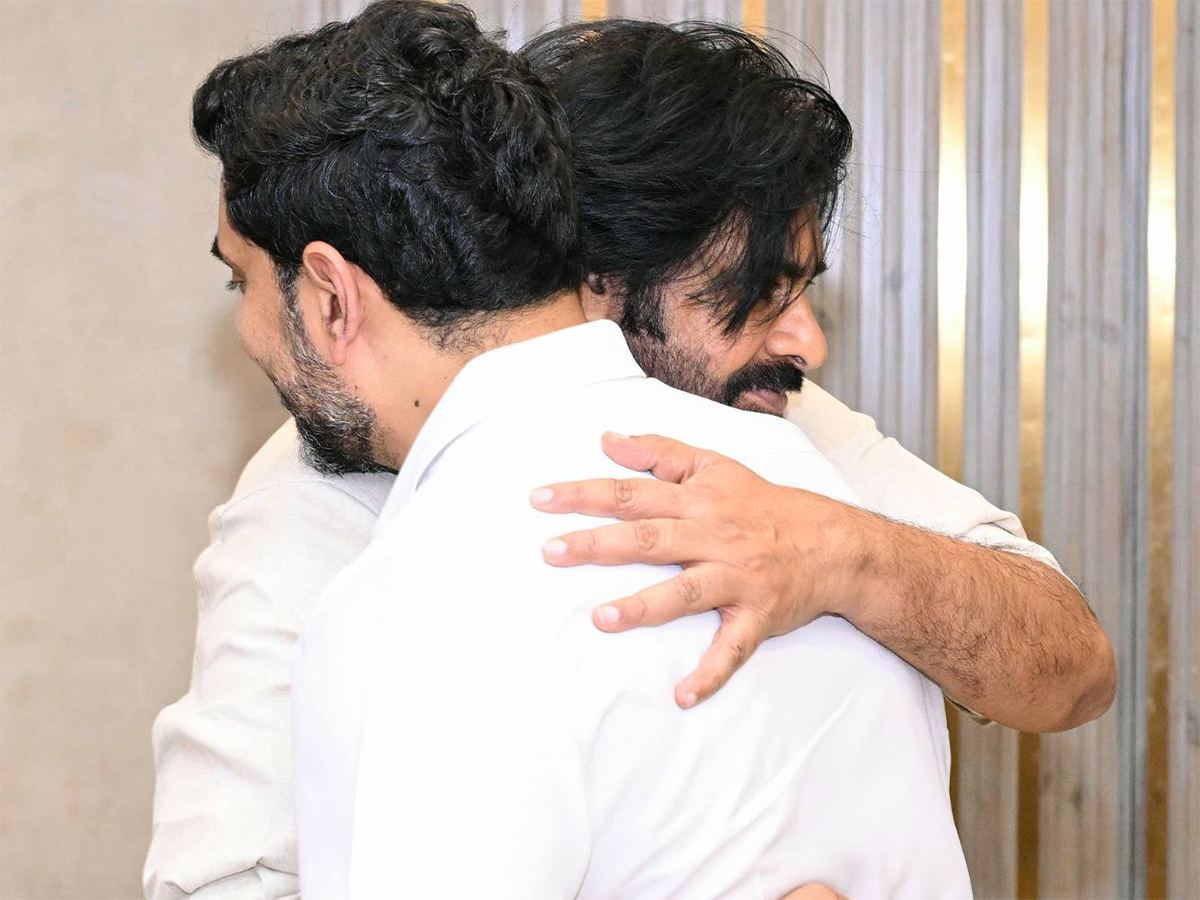 Minister Nara Lokesh presented a special book written about Lokesh's padayatra that changed the dynamics of AP politics, to Deputy CM Pawan Kalyan.