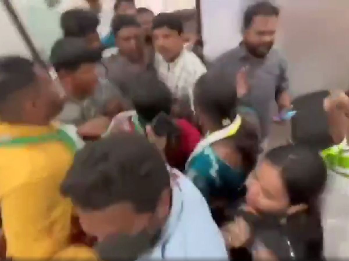 Attack On Teenmaar Mallanna Office Gun Fires in Air