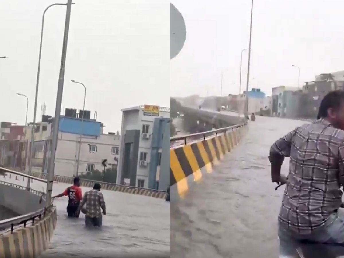 Gachibowli Flyover Floods During Rains