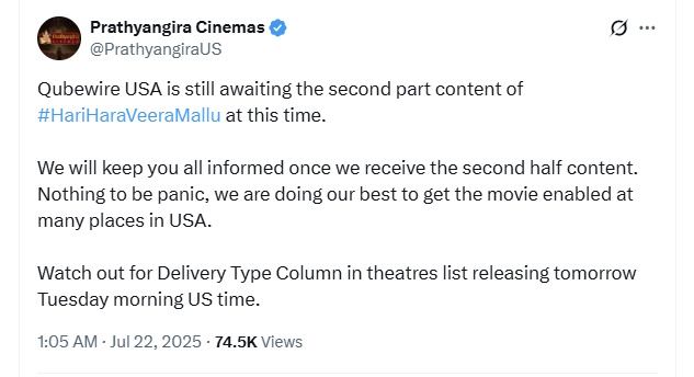 prathyangira-cinemas-tweet