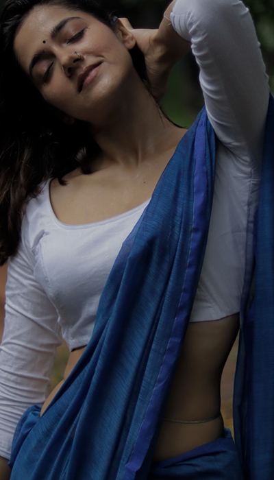 Simran Glows in Cool Saree, Cooler Weather