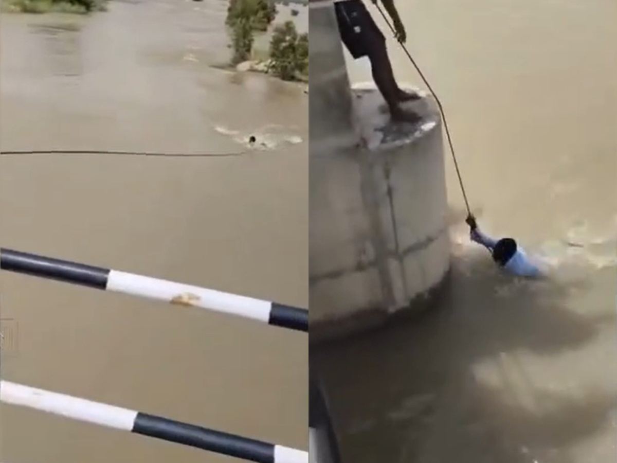 Wife Pushes Husband in Krishna River While Taking Selfie