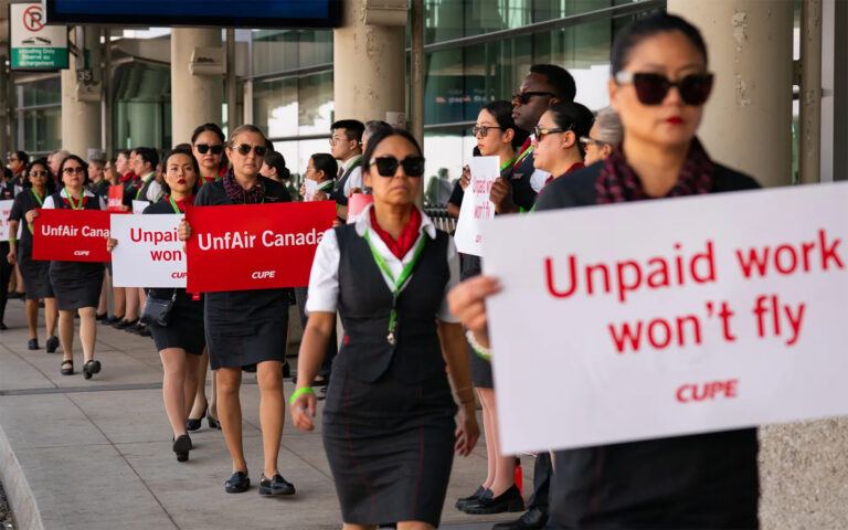 Air Canada aircraft at airport gate