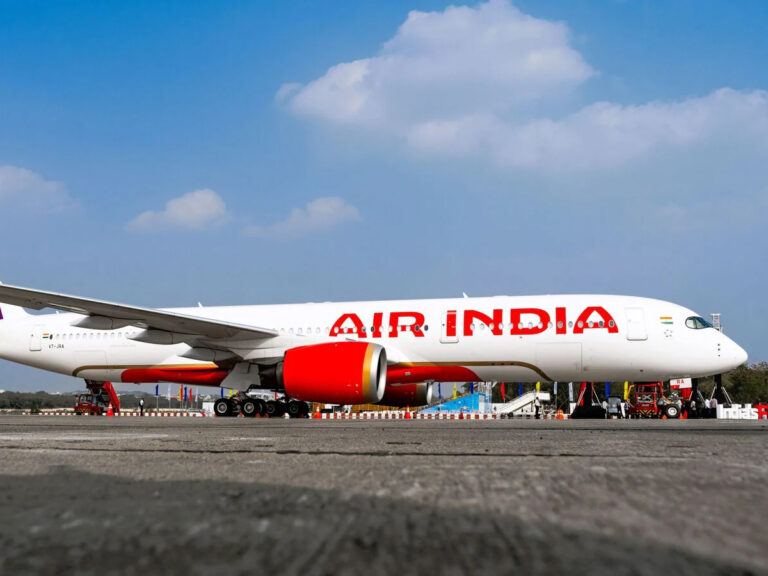 Air India aircraft at international airport