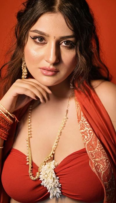 Anijta desi glam look sparkles with poise and vibrant style