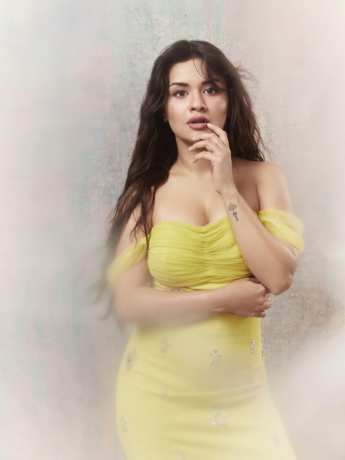 Grace and Glamour Define Avneet Kaur Yellow Gown Look