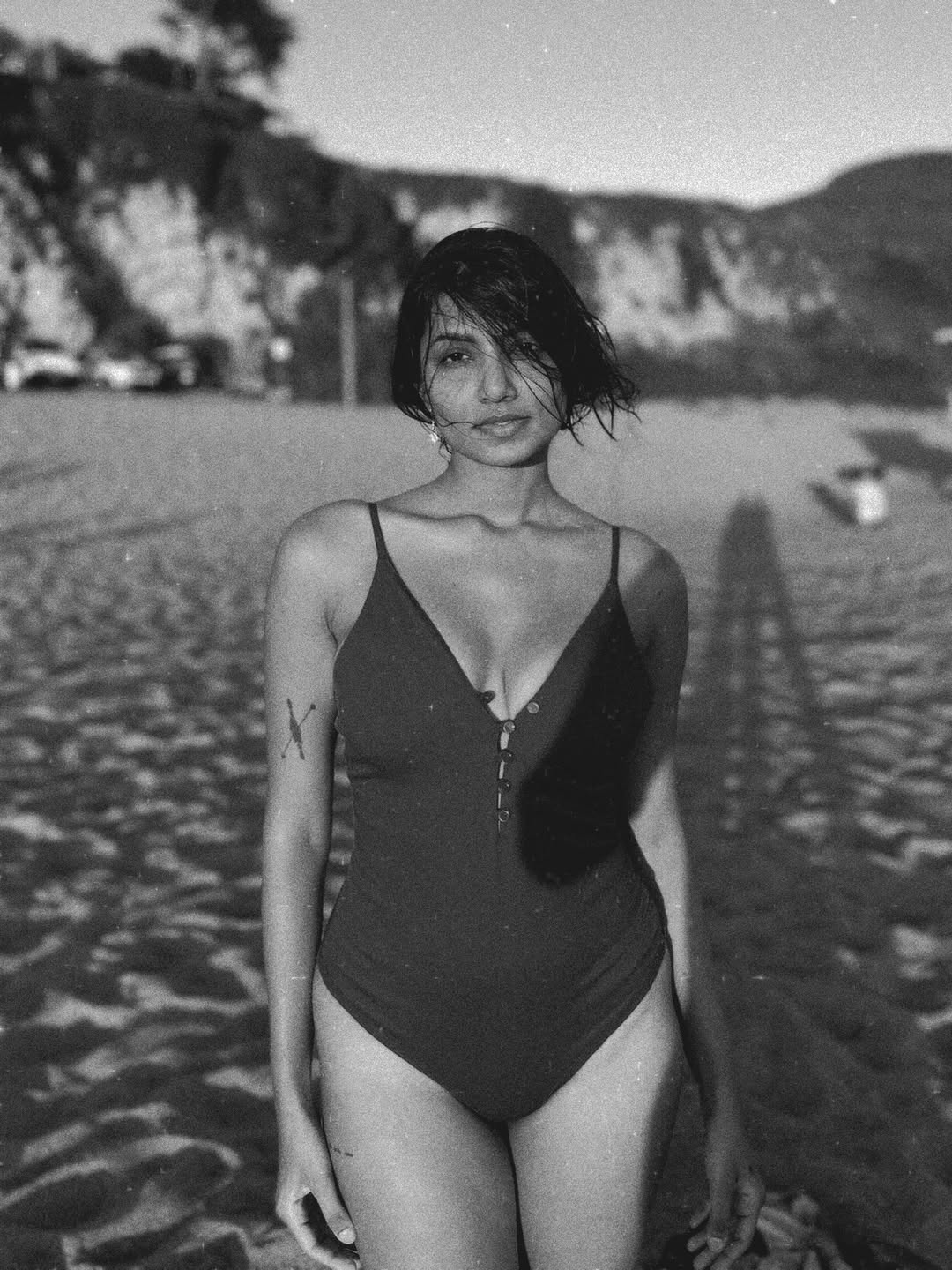 Bikini Aastha Sharan glowing with style and confidence near the sea.