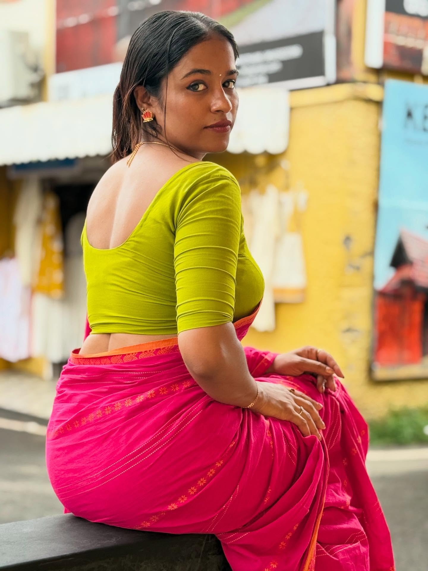 Beautiful Sreelakshmi Sharngadharan glam look exuding stylish confidence
