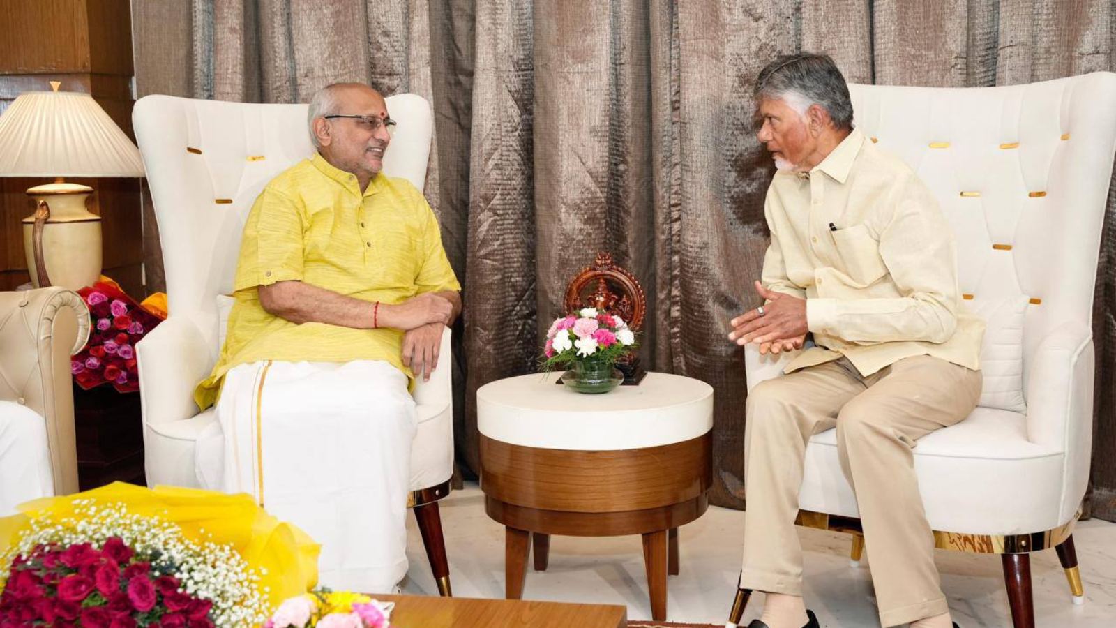 Chandrababu Naidu with CP Radhakrishnan