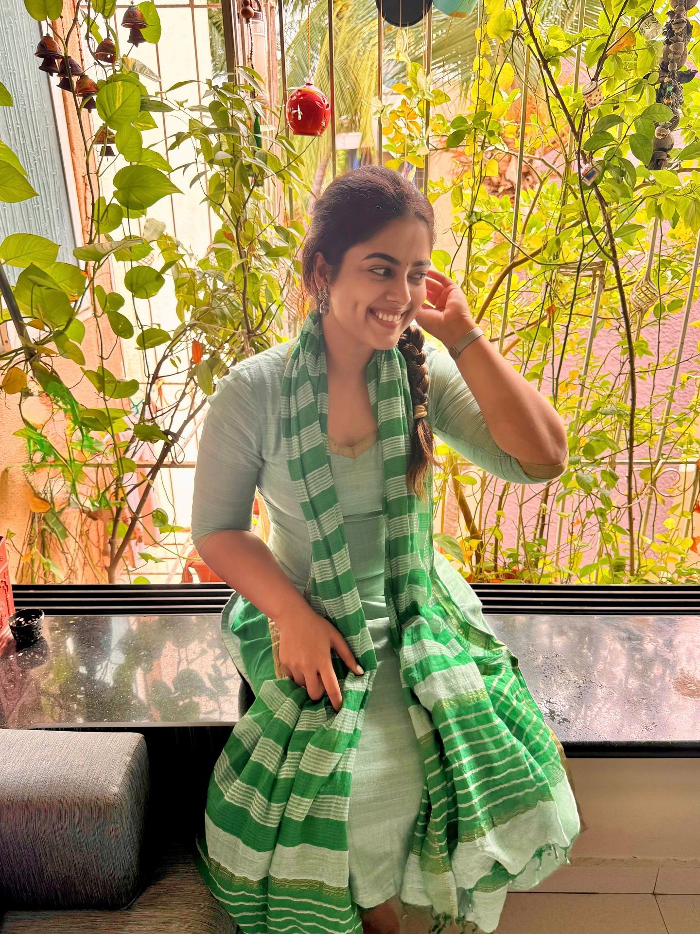 Siddhi Idnani cheek spot beauty posing in stylish attire with elegance