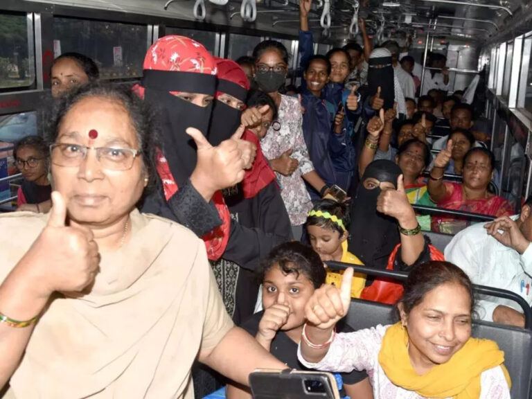 Crowded RTC bus to Tirumala