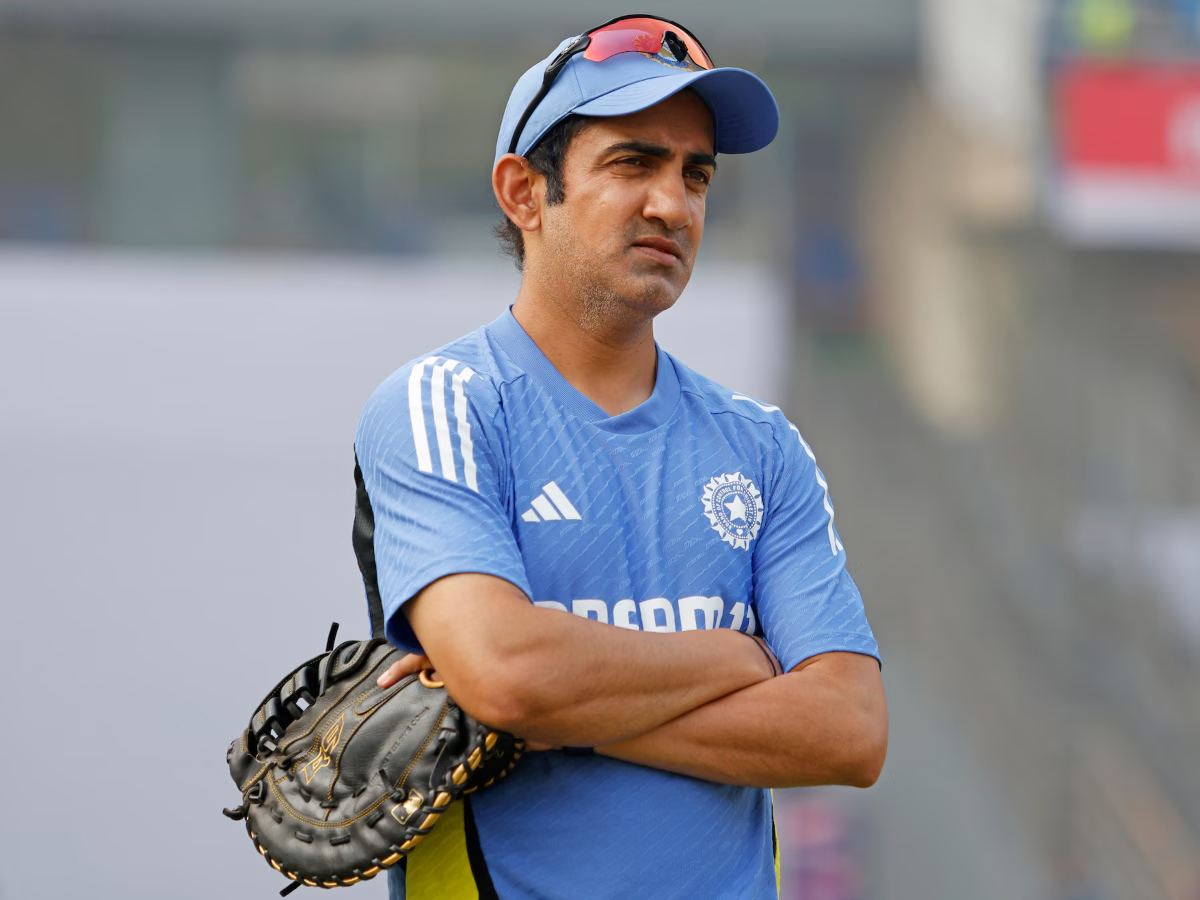 Gautam Gambhir looking on during a match