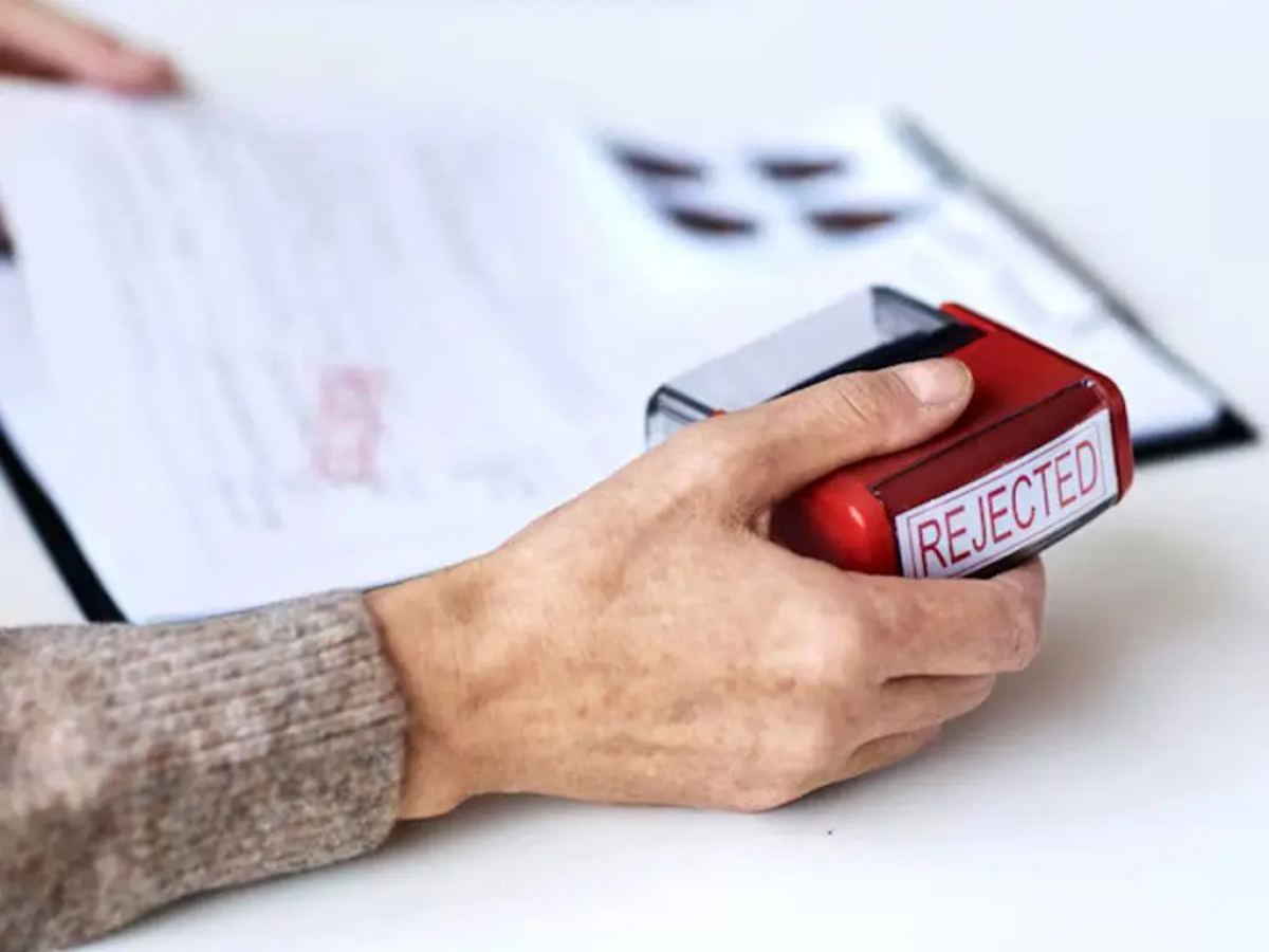 Green card application rejected stamp