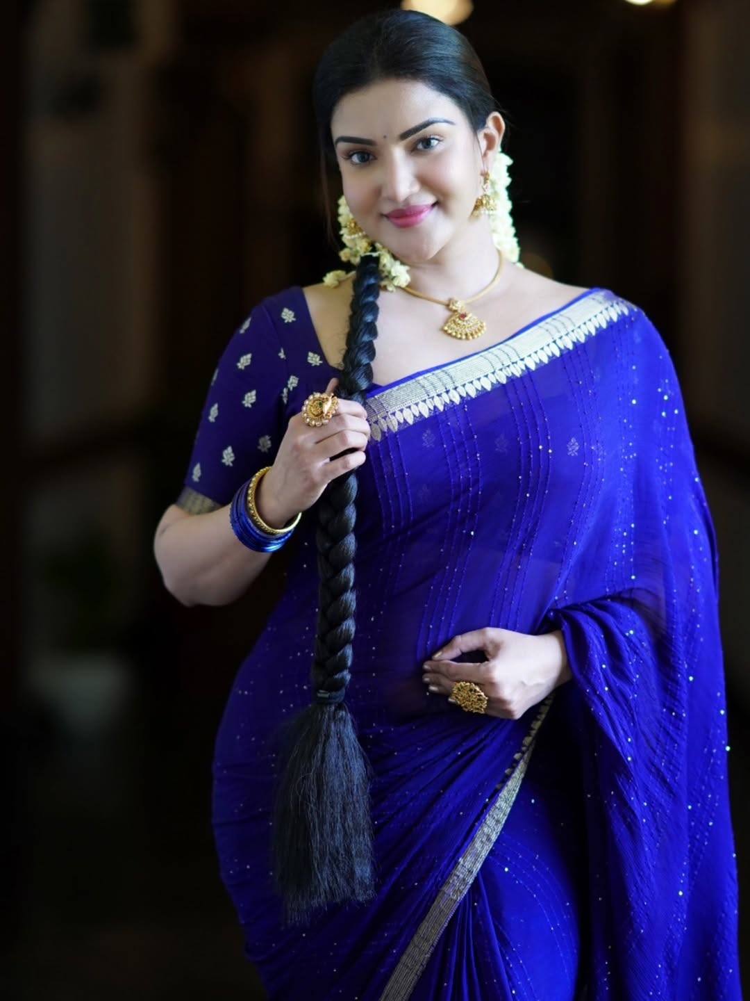 Elegant Honey Rose delights fans with her style and timeless charm.