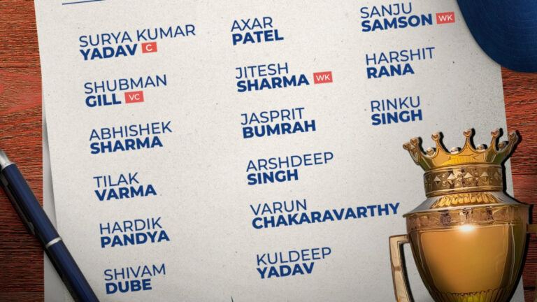 India Asia Cup 2025 squad announced