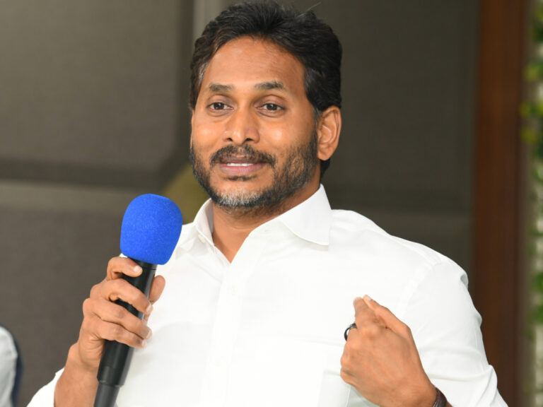 Jagan addresses YSRCP leaders silently seated