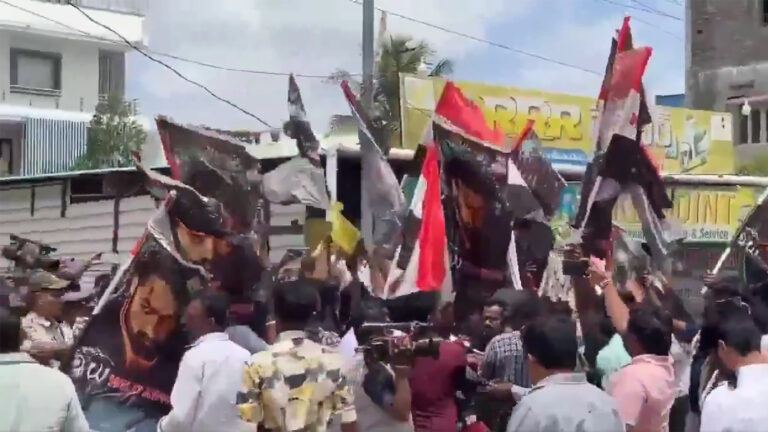 Junior NTR fans protest MLA Daggupati