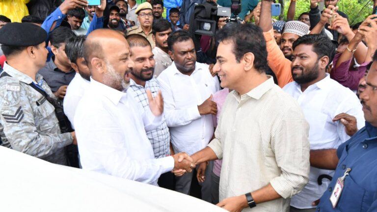 KTR, Bandi Sanjay’s Surprise Meet Amid Telangana Floods