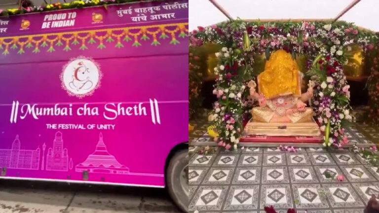 Double-decker Ganpati mandap in Mumbai