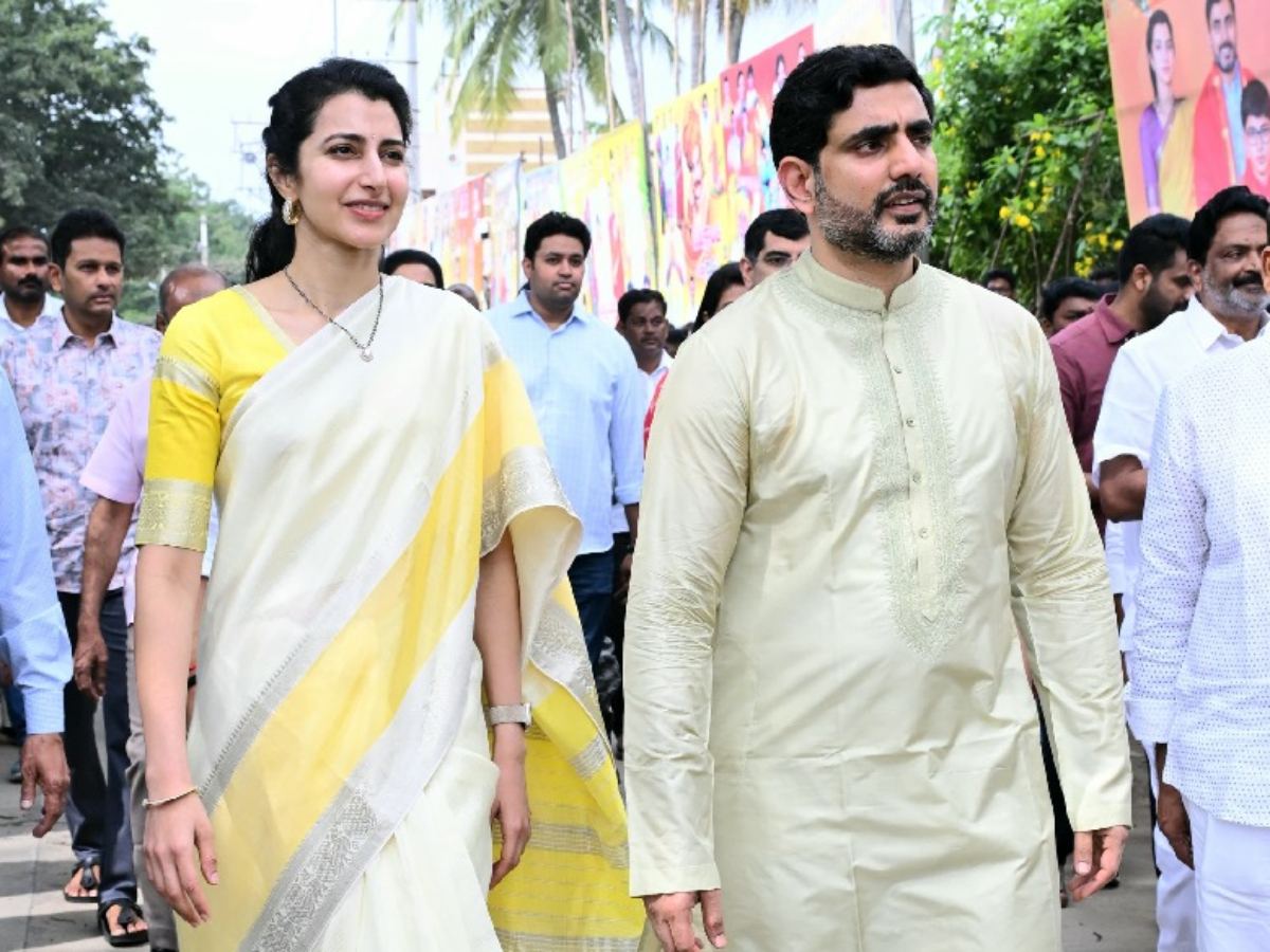 Nara Brahmani’s Mangalagiri Saree Goes Viral