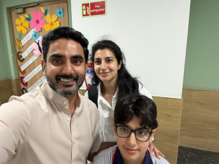 Model Parent: Nara Lokesh Makes Time for Son's PTM