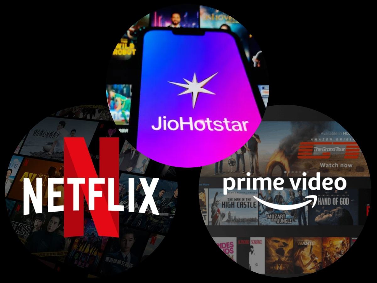 Netflix, Prime Video, and JioHotstar logos representing weekly episode release strategy