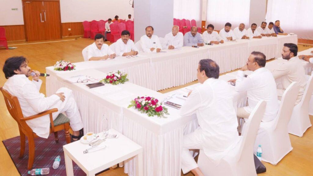 Pawan Kalyan reviews Jana Sena MLAs