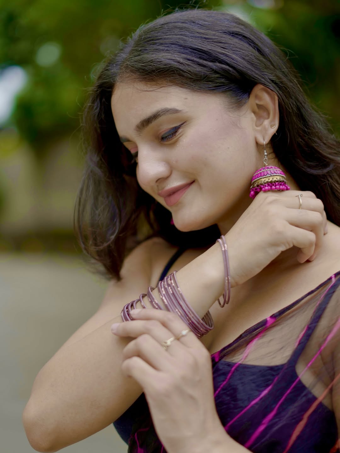 Beauty and grace reflected in At Her Peak of Cute & Hot: Pyari Varsha.