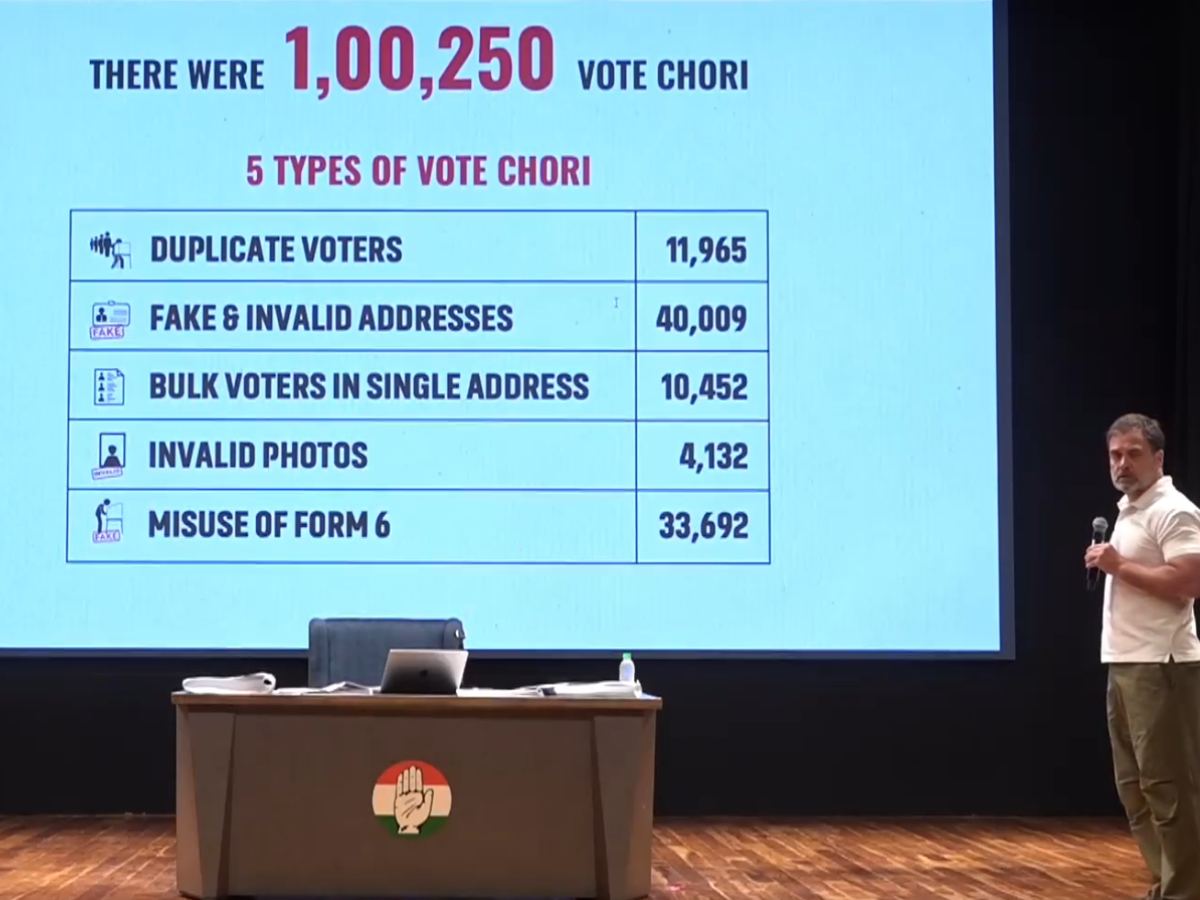 Rahul Gandhi press meet on Election Commission vote fraud