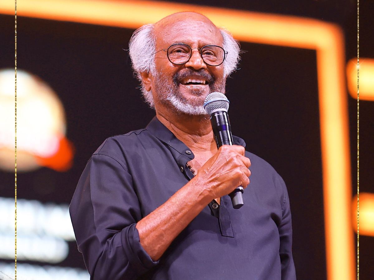 Rajinikanth teasing Lokesh Kanagaraj at Coolie event