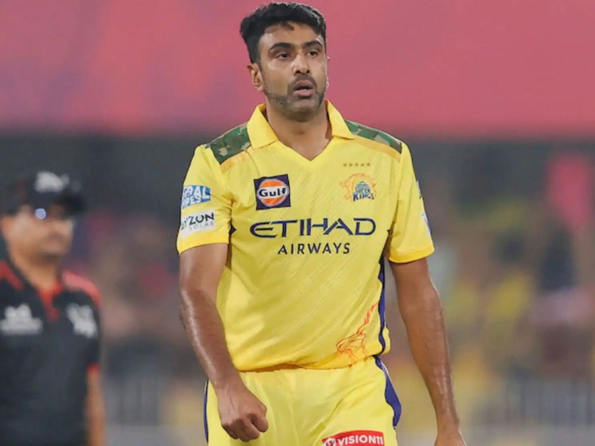 Ravichandran Ashwin during IPL match for CSK