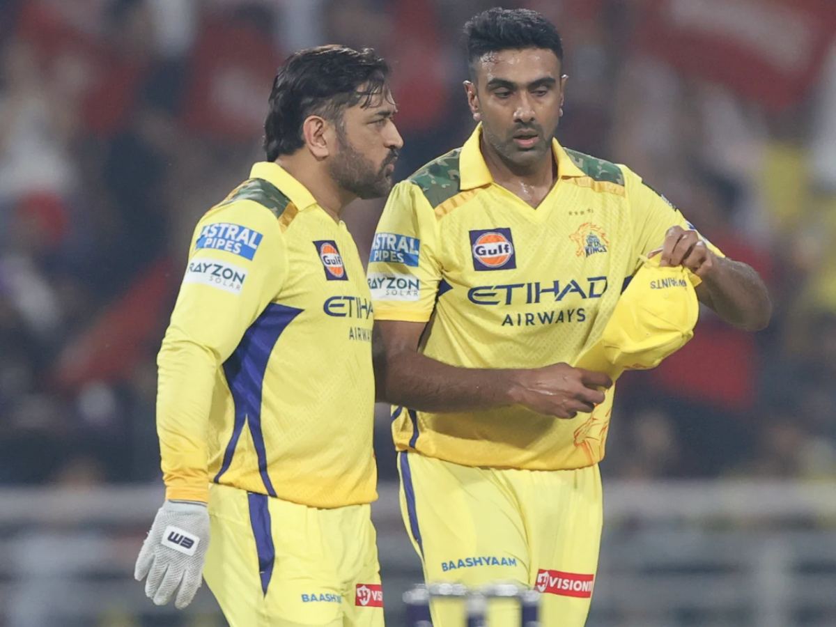 Ravichandran Ashwin in CSK jersey