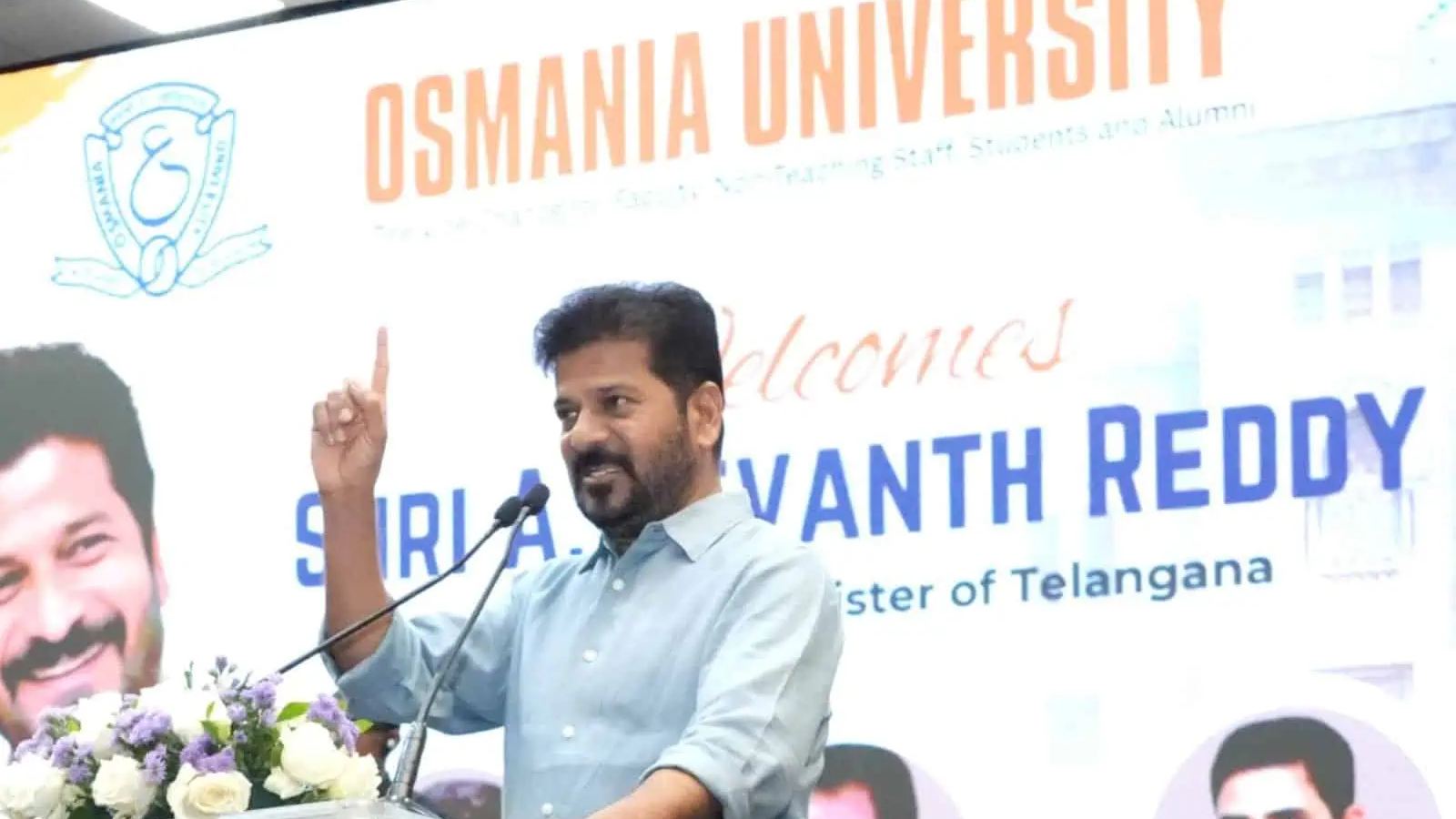 Revanth reddy at Osmania university
