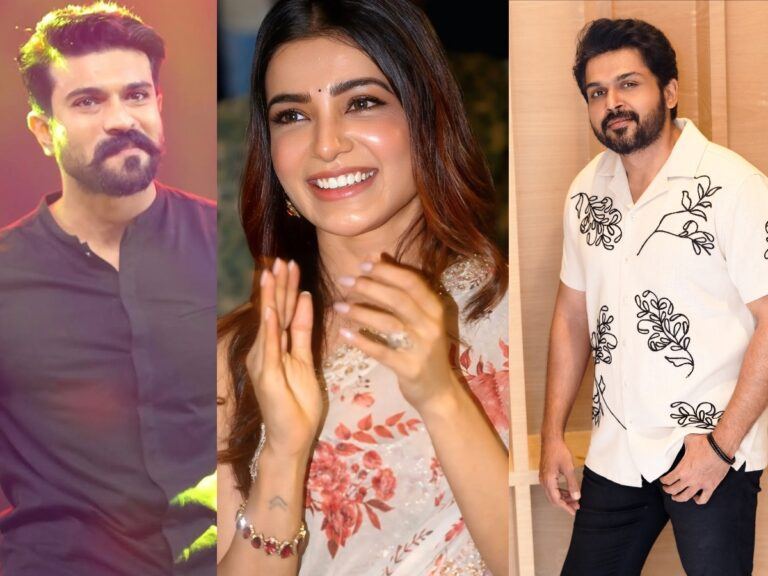 Samantha with Ram Charan and Karthi