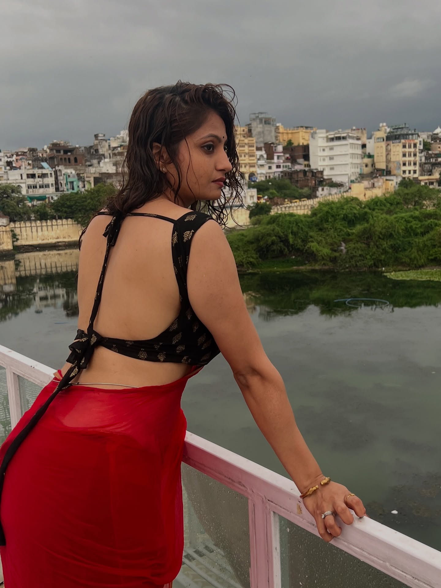 Sanam Joshi Turns Up Heat in Hot Red Drapes