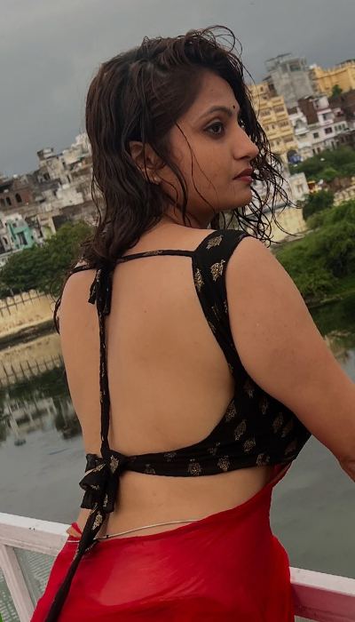 Sanam Joshi Turns Up Heat in Hot Red Drapes