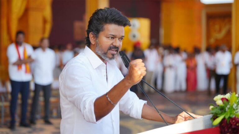 Thalapathy Vijay addressing Madurai rally