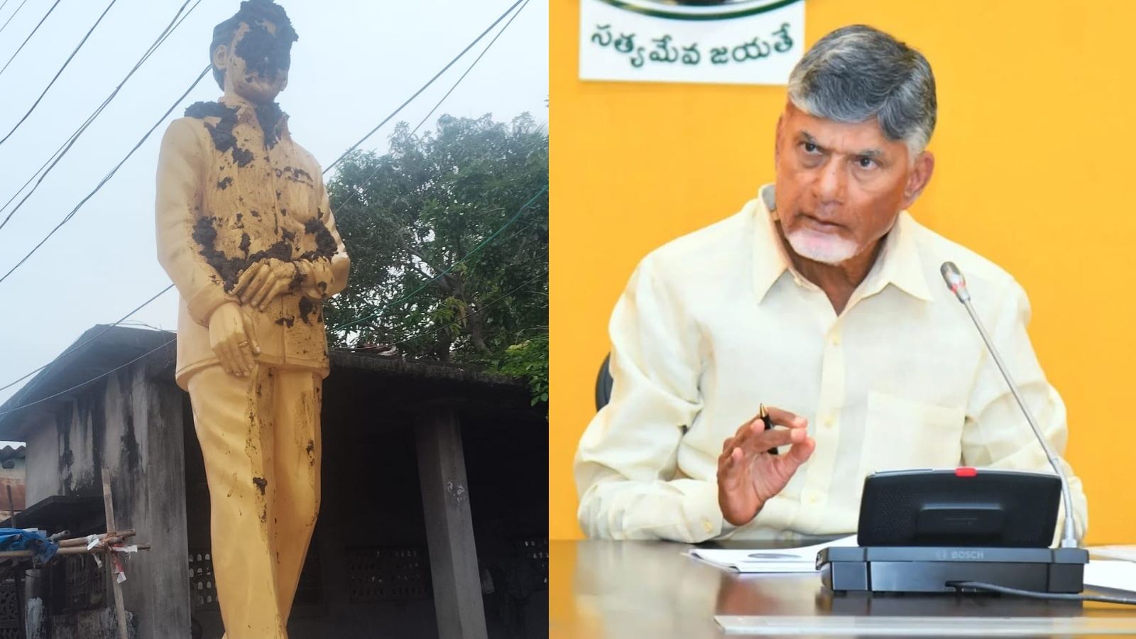 Vangaveeti Mohana Ranga statue vandalised