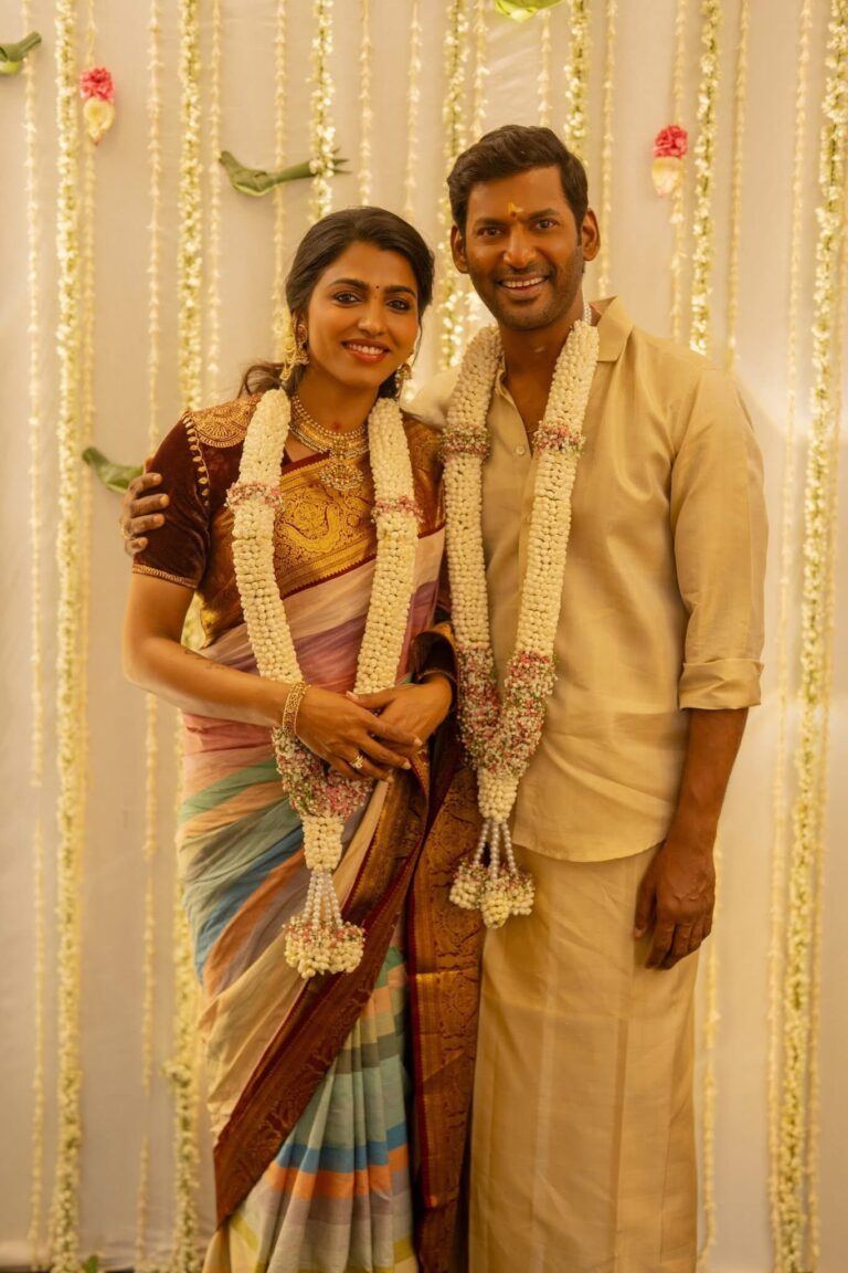Vishal Dhansika engagement Chennai shines with glamour, charm, and style